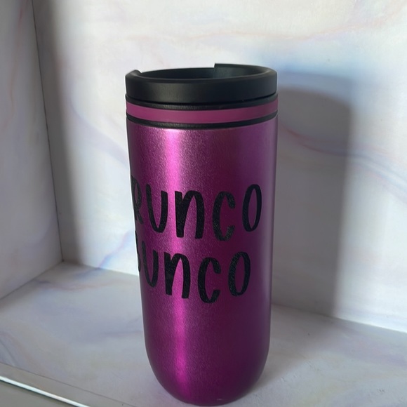 Drunko bunco mug twisting sealing lid fuchsia pink purple Togo cup - Picture 2 of 6